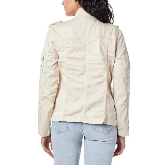 Kensie White Zip Up Utility Jacket Women’s Size Small - Picture 2 of 15